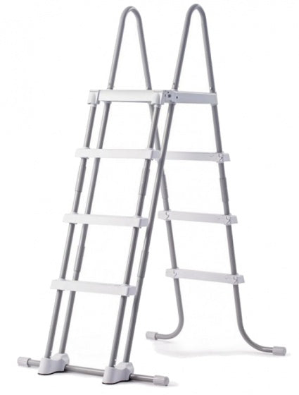 zwembadladder Krystal Clear aluminium 122 cm grijs/wit