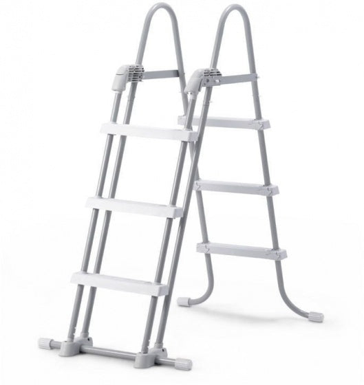 zwembadladder zilver/wit 107 cm