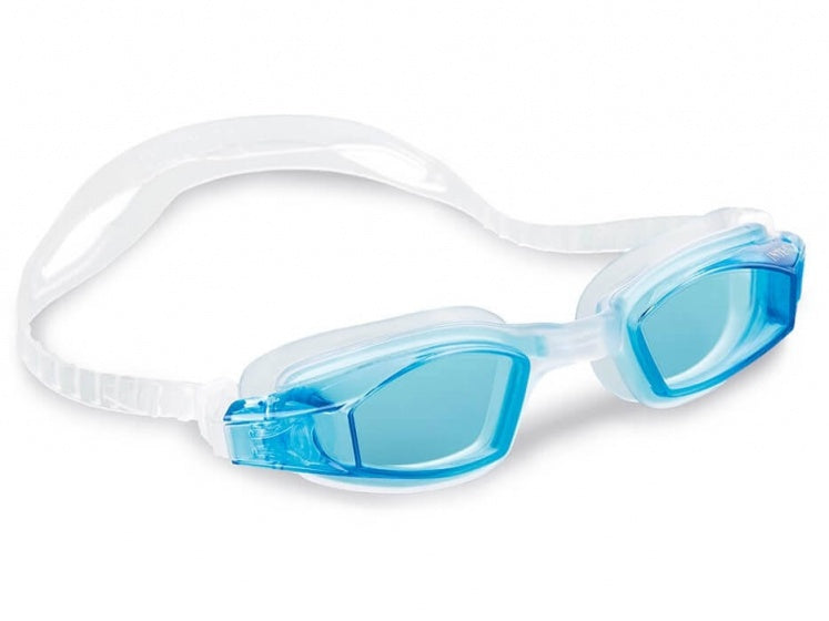 zwembril Freestyle junior 14 x 5 cm polycarbonaat blauw