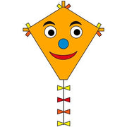 eenlijnskindervlieger Eddy Happy Face 45 x 50 cm oranje