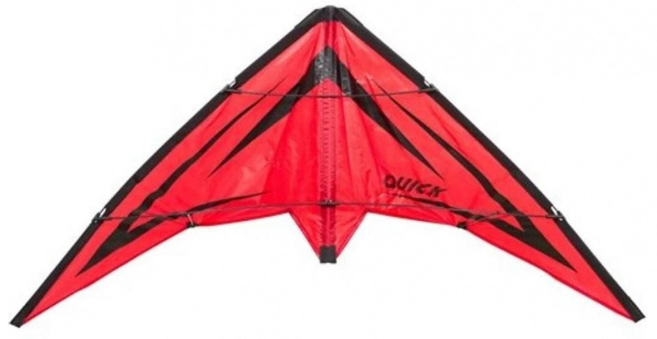 tweelijnsstuntkite Quick Lava 115 cm rood