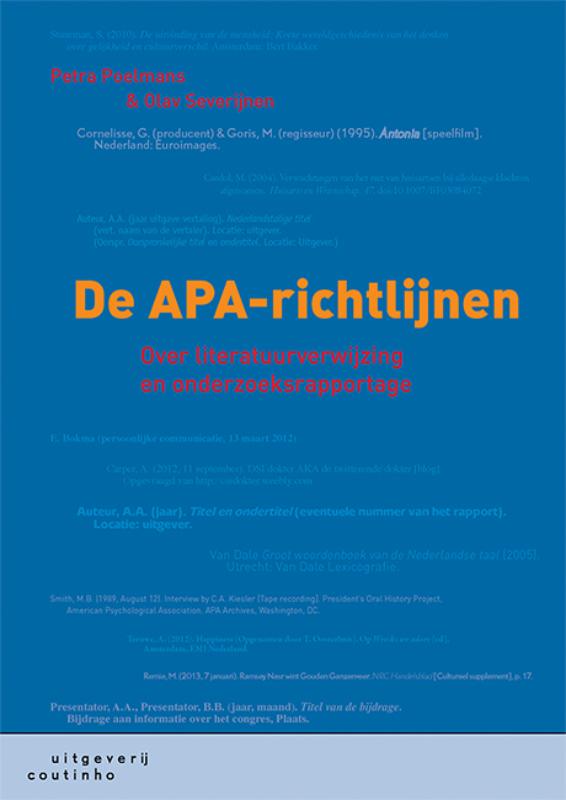 De APA-richtlijnen (Paperback)