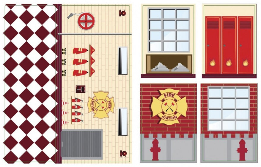 decoratiestickers Fire Station 6-delig