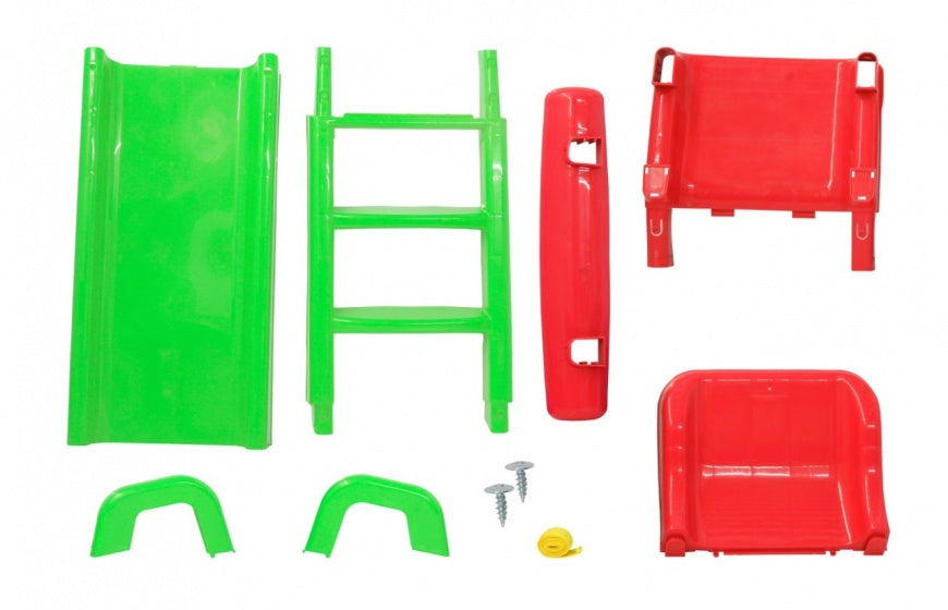 glijbaan 145 x 59 x 79 cm groen/rood