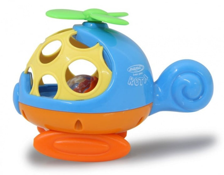 helikopter Rota 14 cm blauw/geel/oranje