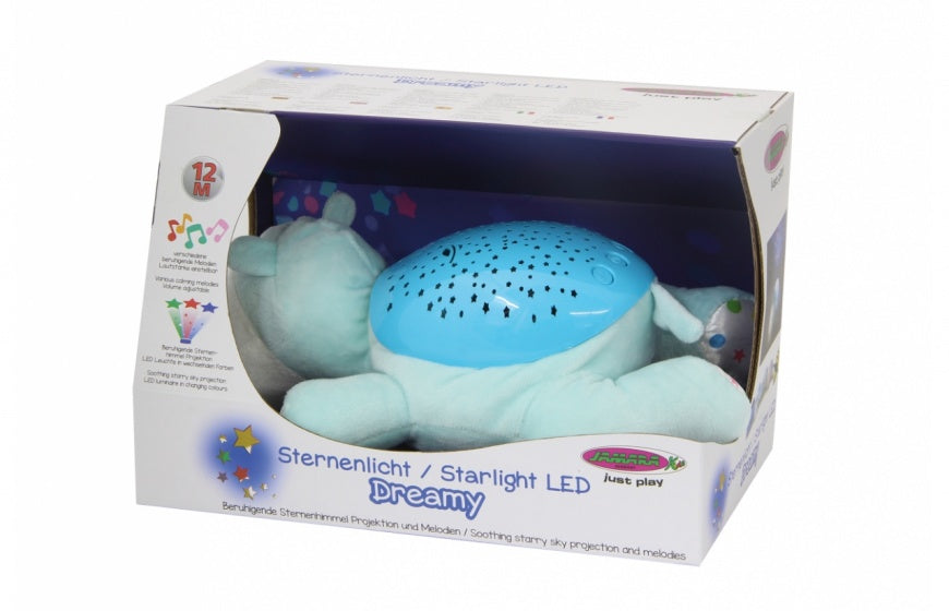 nachtlamp Dreamy Hippo led 32 cm blauw