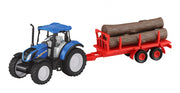 New Holland tractor met houtkar 35 cm blauw