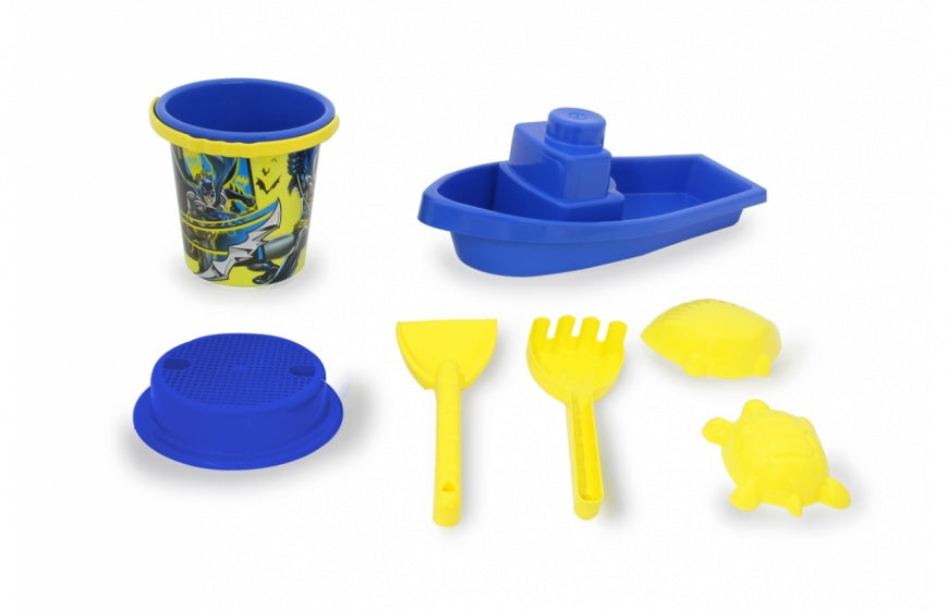 strandset Batman junior blauw/geel 7-delig