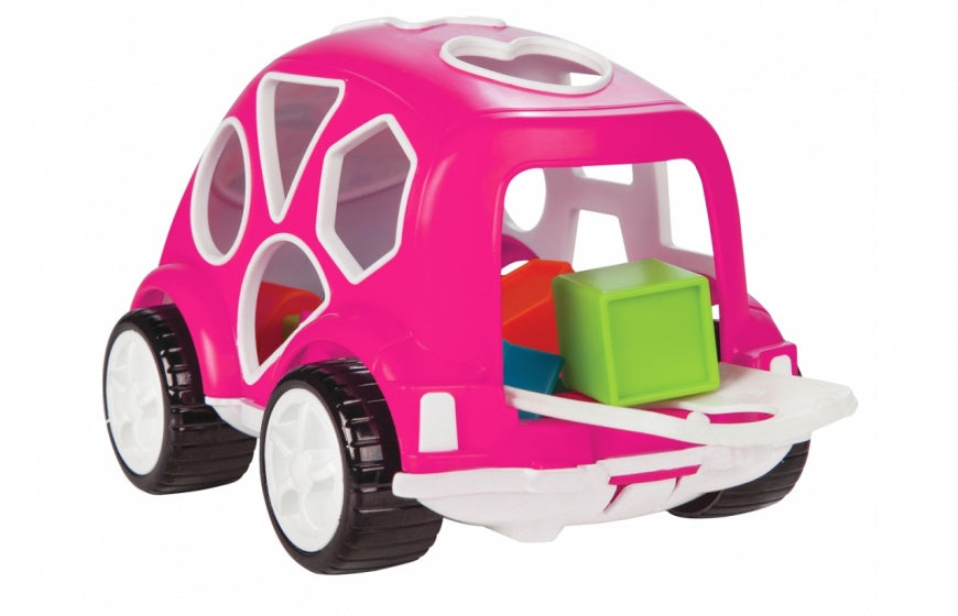 vormendoos auto roze junior 21 cm