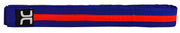 Taekwondoband blauw/rood maat 240 cm