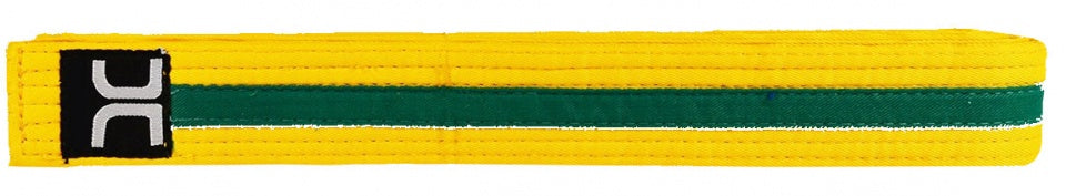 Taekwondoband geel/groen maat 240 cm