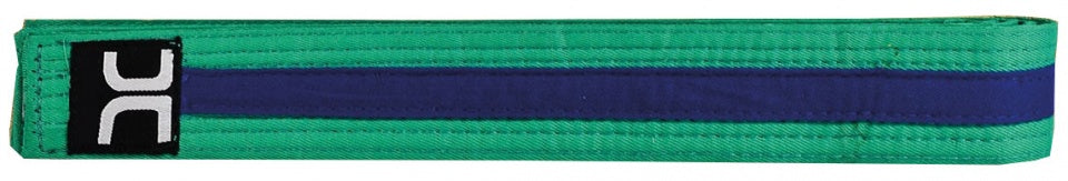 Taekwondoband groen/blauw maat 240 cm