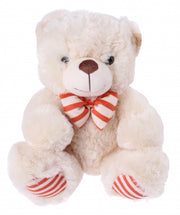 knuffelbeer met sjaal 30 cm wit