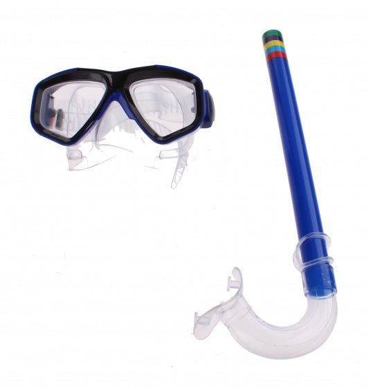 duikset PVC blauw 4-delig