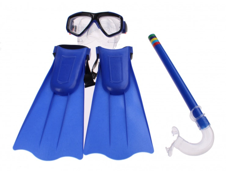 duikset PVC blauw 4-delig