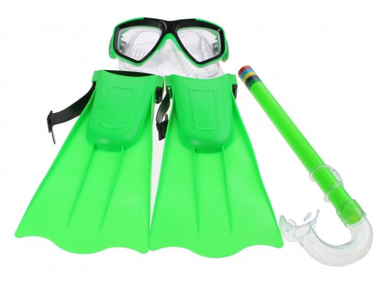duikset PVC groen 4-delig