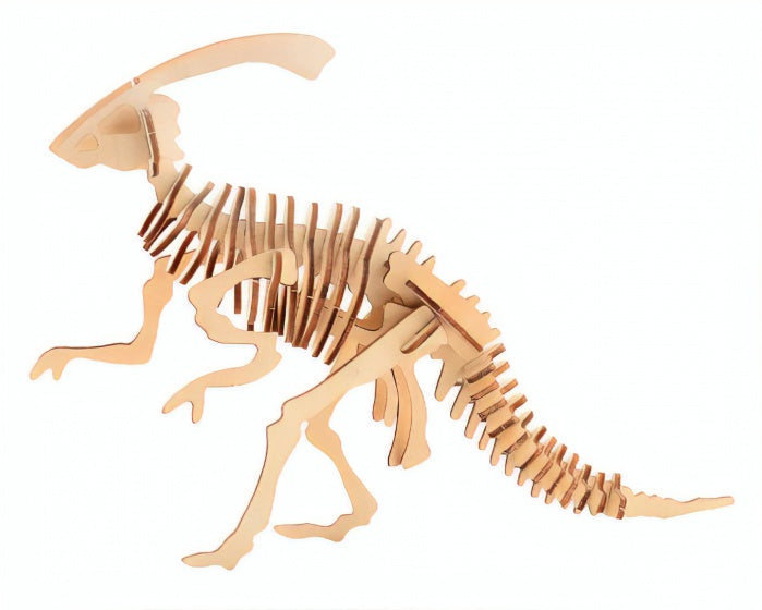 3D-puzzel Parasaurolophos 11 x 15 cm hout bruin