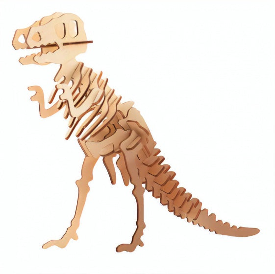 3D-puzzel T-Rex 11 x 15 cm hout bruin