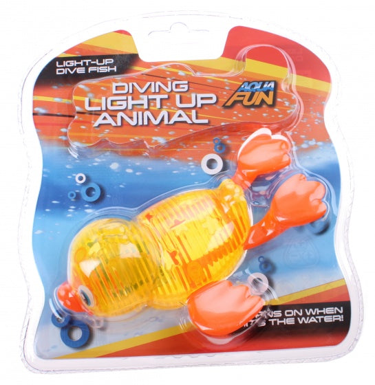 Aqua Fun baddier met licht 15 cm geel