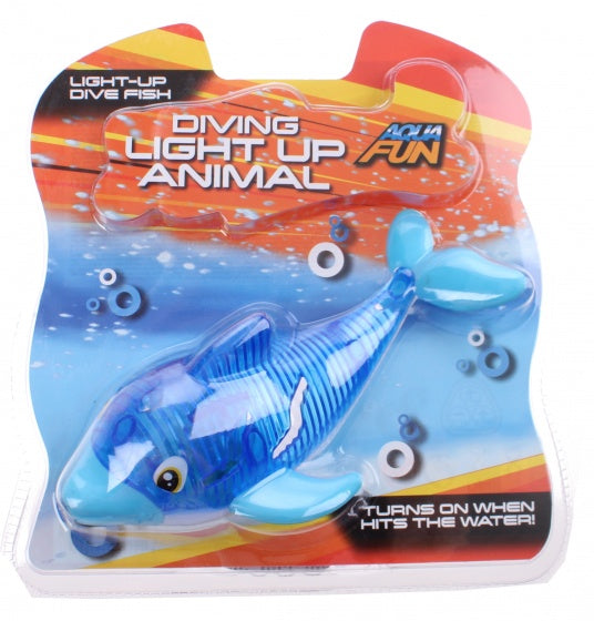 Aqua Fun baddier met licht 17 cm blauw