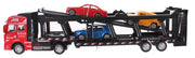 autotransporter Super Cars met 3 auto's 31.5 cm rood