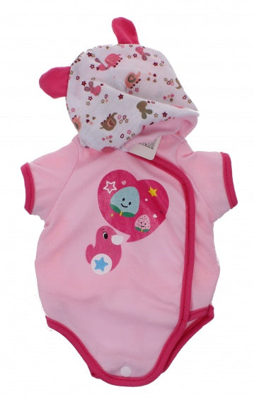 Baby Rose babypoppenkleren dierenprint 40-45 cm