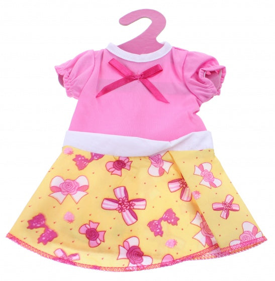 Baby Rose Jurkje Strik roze/geel 22 cm
