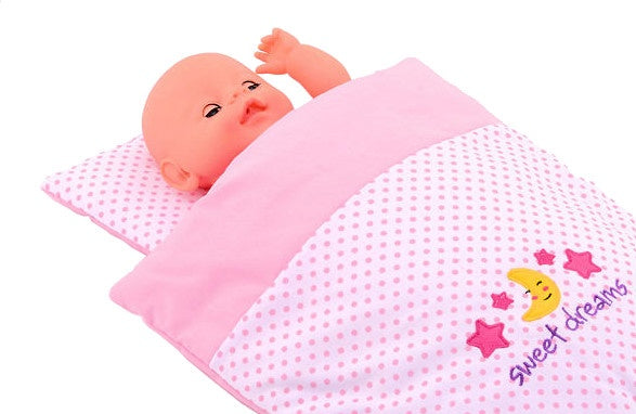 baby Rose poppendeken en kussen set