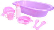babybad met accessoires paars 8- delig 39 cm