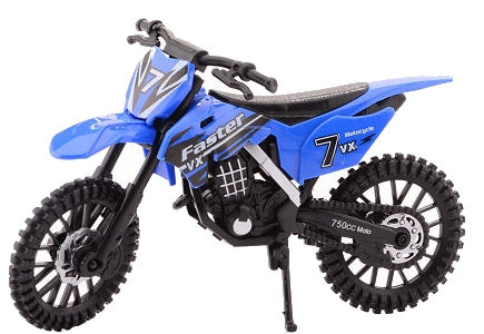 crossmotor blauw 17.5 cm