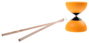 diabolo met houten stokken 13 x 10 cm oranje