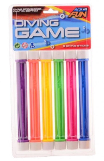 duikstaafjes Aqua Fun multicolor 6 stuks