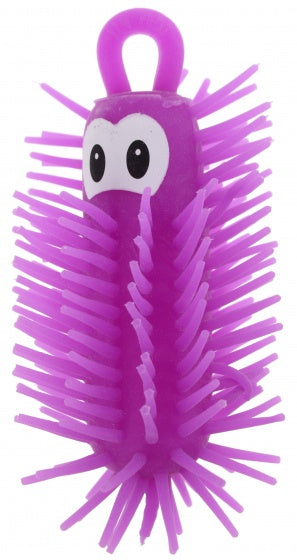 elastische rups met licht paars 12 cm
