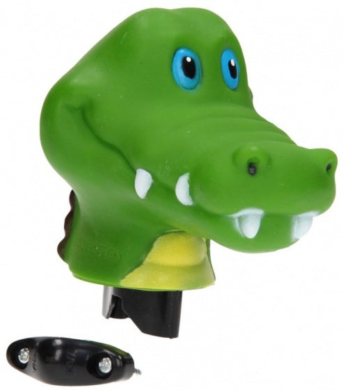 fietstoeter krokodil groen 9 cm