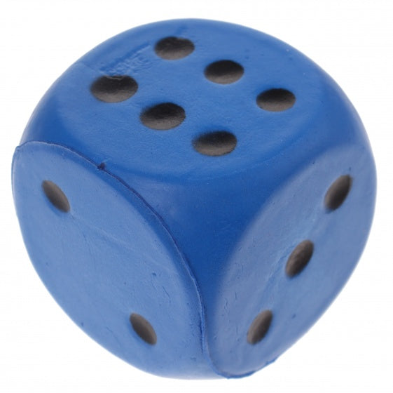 foam dobbelsteen 4 cm blauw
