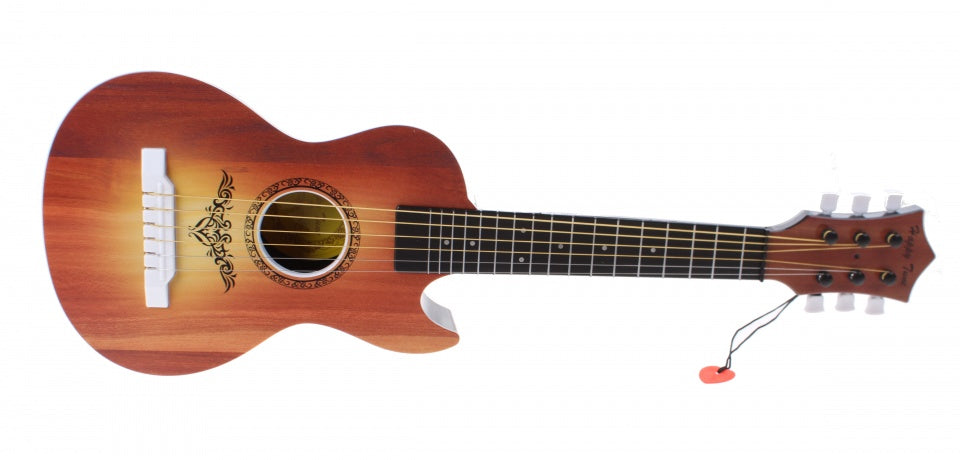 gitaar zes snaren lichtbruin 60 cm