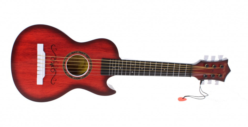 gitaar zes snaren roodbruin 60 cm