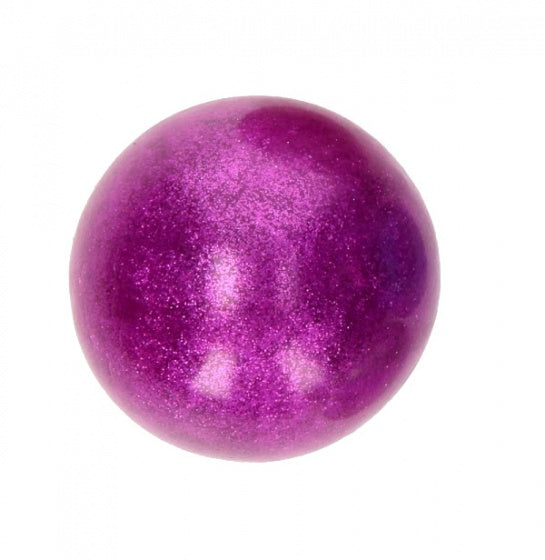 glitterstressbal 7 cm paars