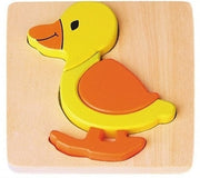 vormenpuzzel Eend junior hout 4 stukjes