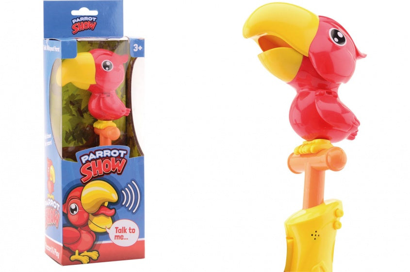interactieve papegaai rood 11 cm