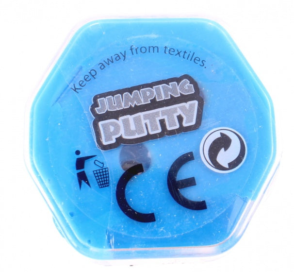 jumping putty met oogjes blauw 4.5 cm