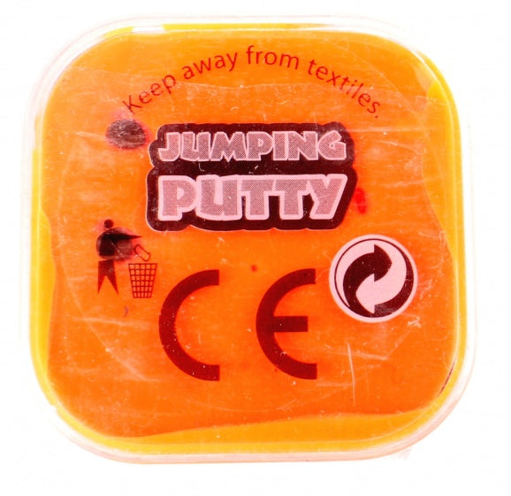 jumping putty met oogjes oranje 4.5 cm
