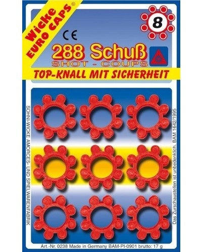 klappers 8-schots rood 36 ringen