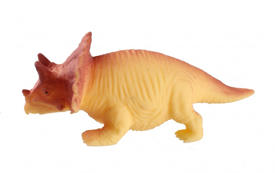 kneedfiguur Triceratops 12 cm geel/rood