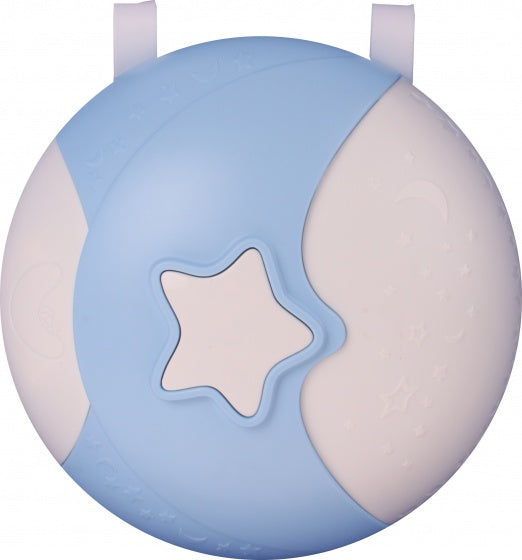 magisch nachtlampje met geluid 21 cm blauw