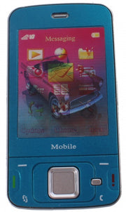 mobiele speelgoed telefoon blauw 13 x 5.5