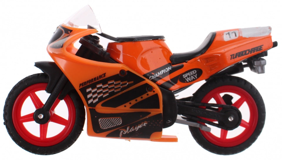 motor Super Bike 11 junior 1:24 die-cast oranje/rood