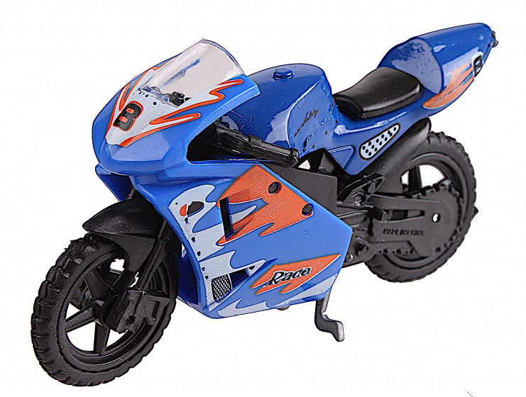 motor Super Bike 8 junior 1:24 die-cast blauw/rood/zwart