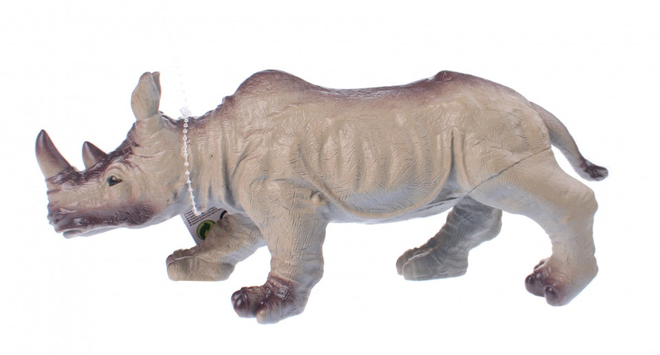 neushoorn Animal World 26 cm grijs