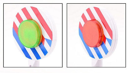 politie-stopbord met handvat en licht 32 cm